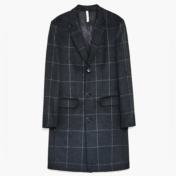 Zara  Checked Chester coat - Picture 1 of 7